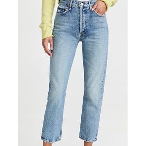 AGOLDE Riley straight crop